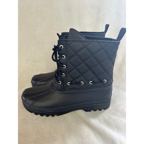 Sperry Top-Sider Women's Black Gosling Duck Rain Boots Size 10 Quilted - Picture 3 of 6